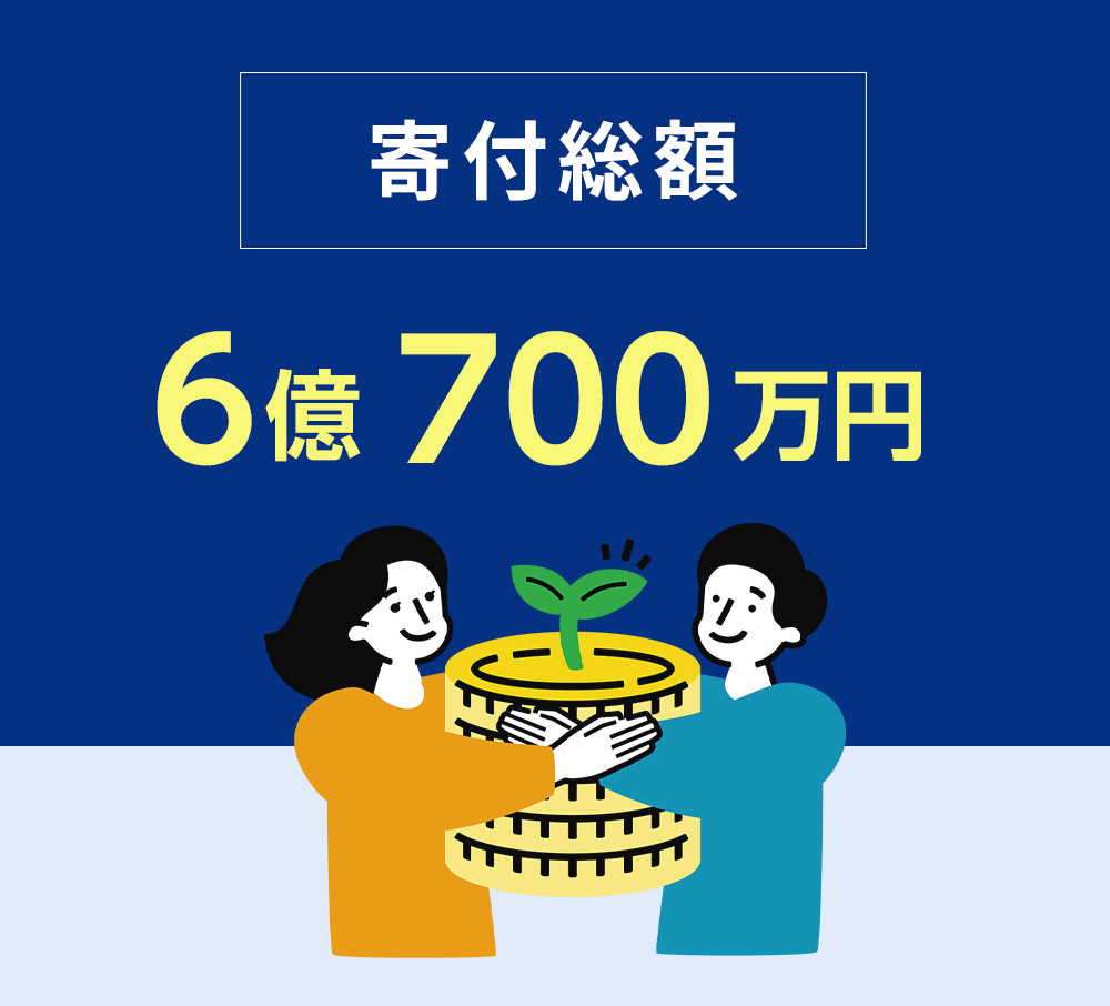 寄付総額 6億700万円