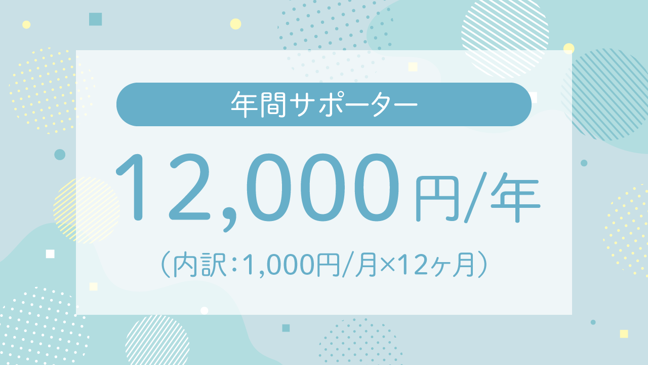 個人様オススメ!月1,000円 合計12000円