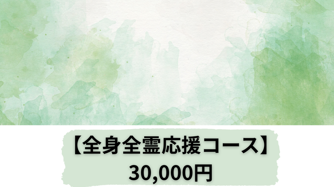 全身全霊応援コース