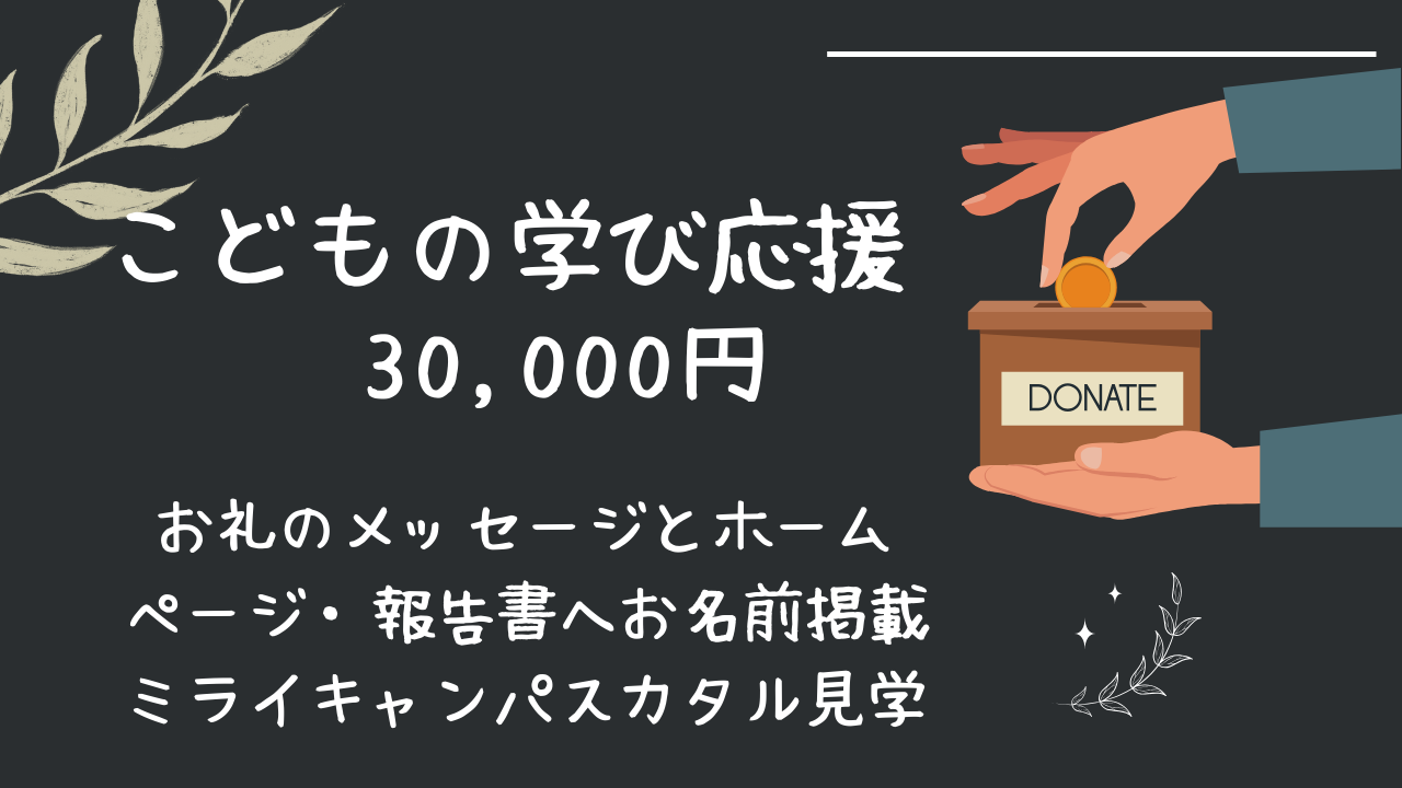 こどもの学び応援【30000円〜】