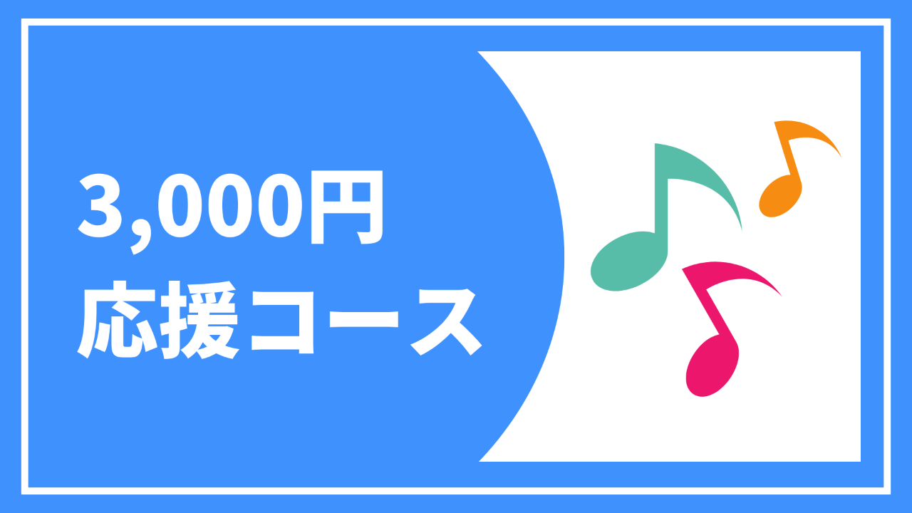 【3000円応援コース】お礼状＋報告書