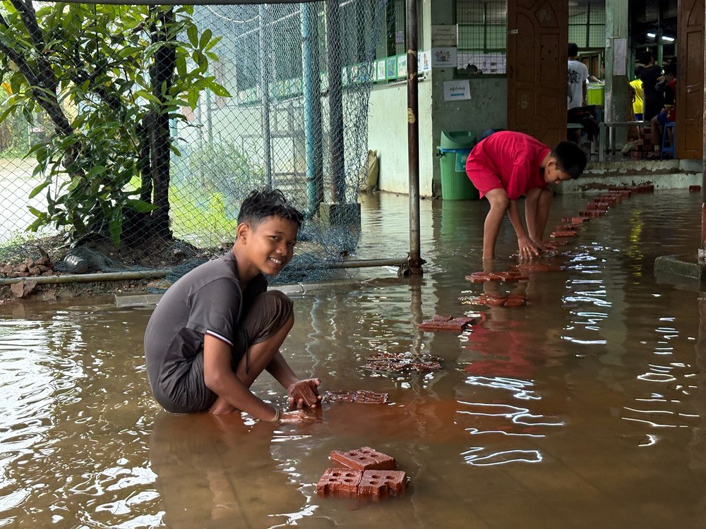 冠水した施設の様子