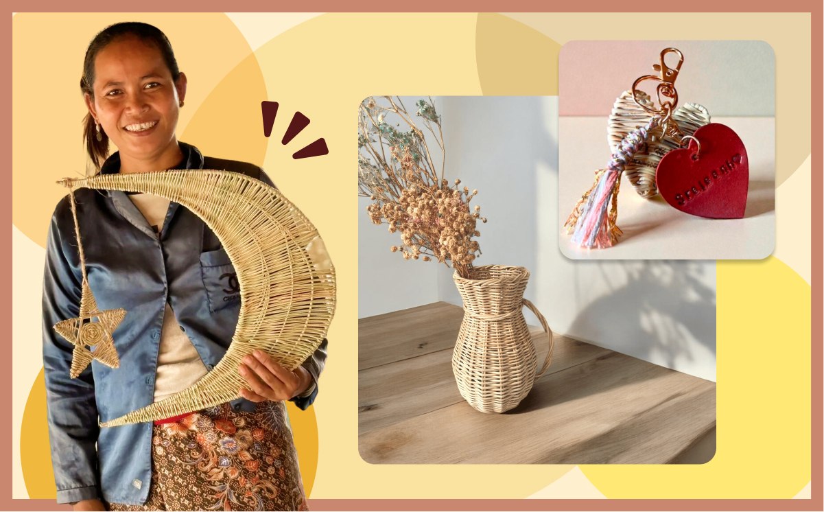 LOYLOY セット（月と星をイメージした壁掛け、ハート形キーチェーン、フラワーベース）