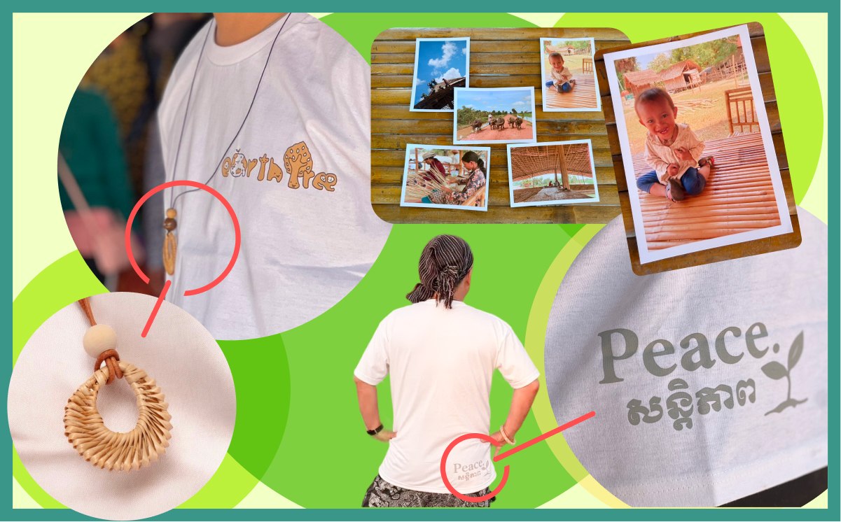 earth tree Peaceセット(PeaceTシャツ・ポストカード5枚セット・ネックレス)