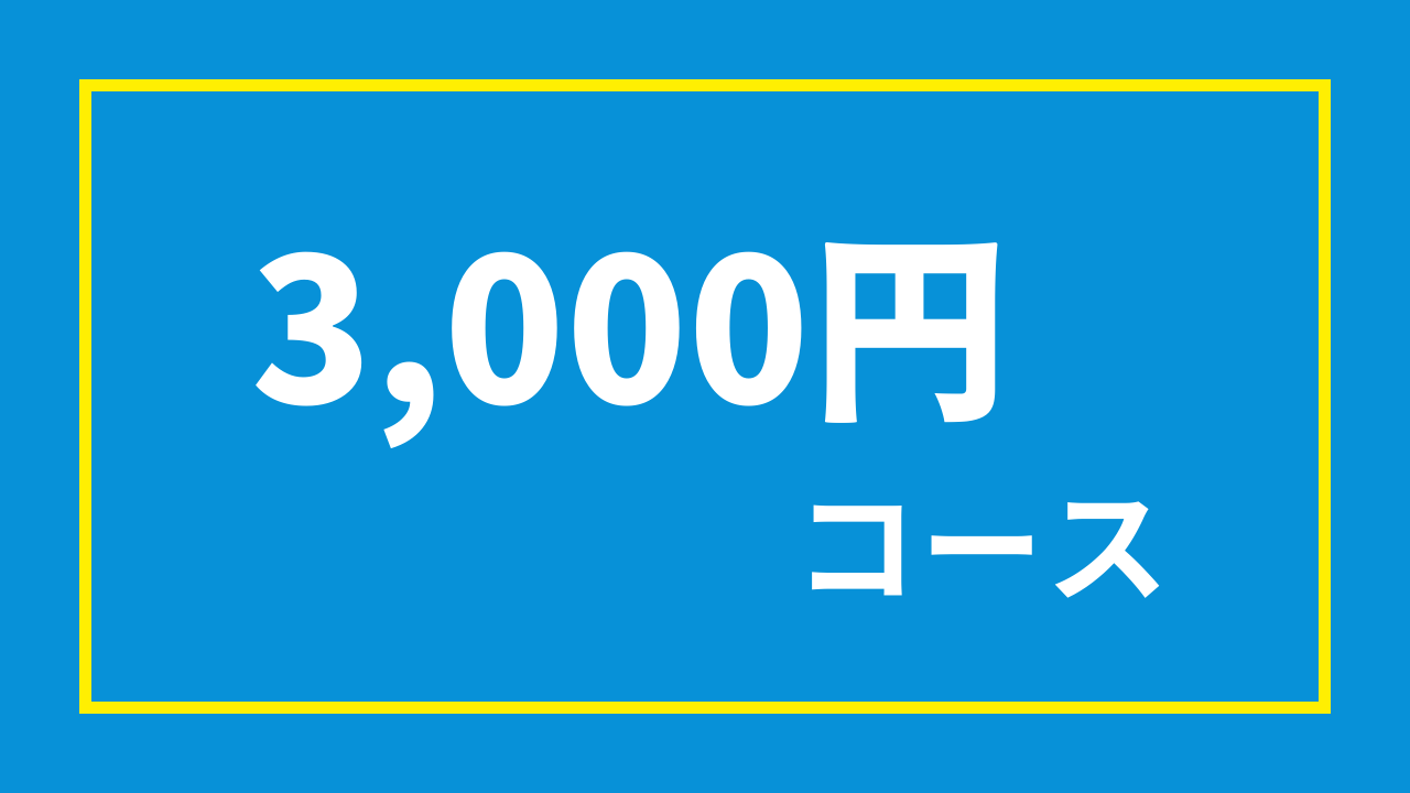 3千円コース(3,000円)
