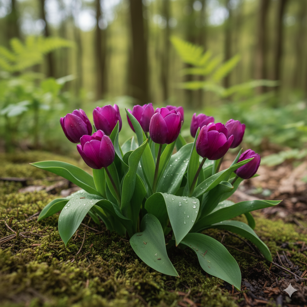 紫のチューリップ