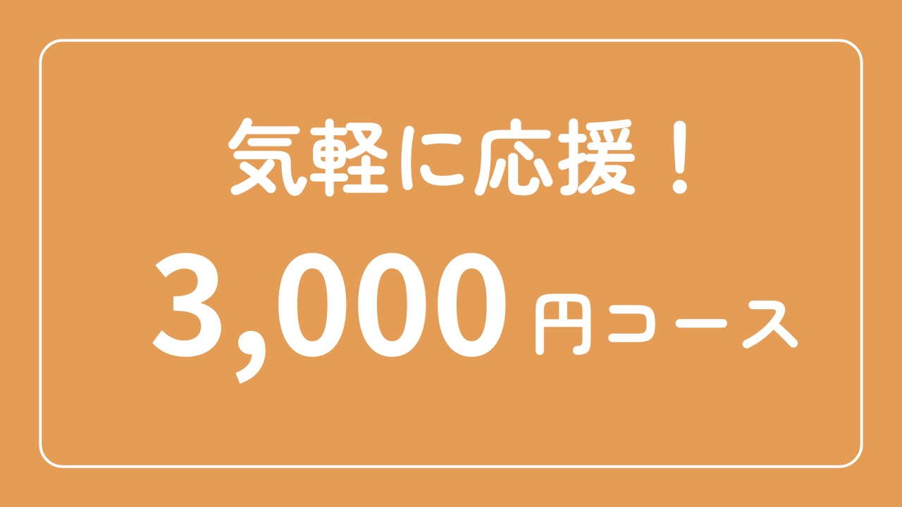 気軽に応援！3,000円コース