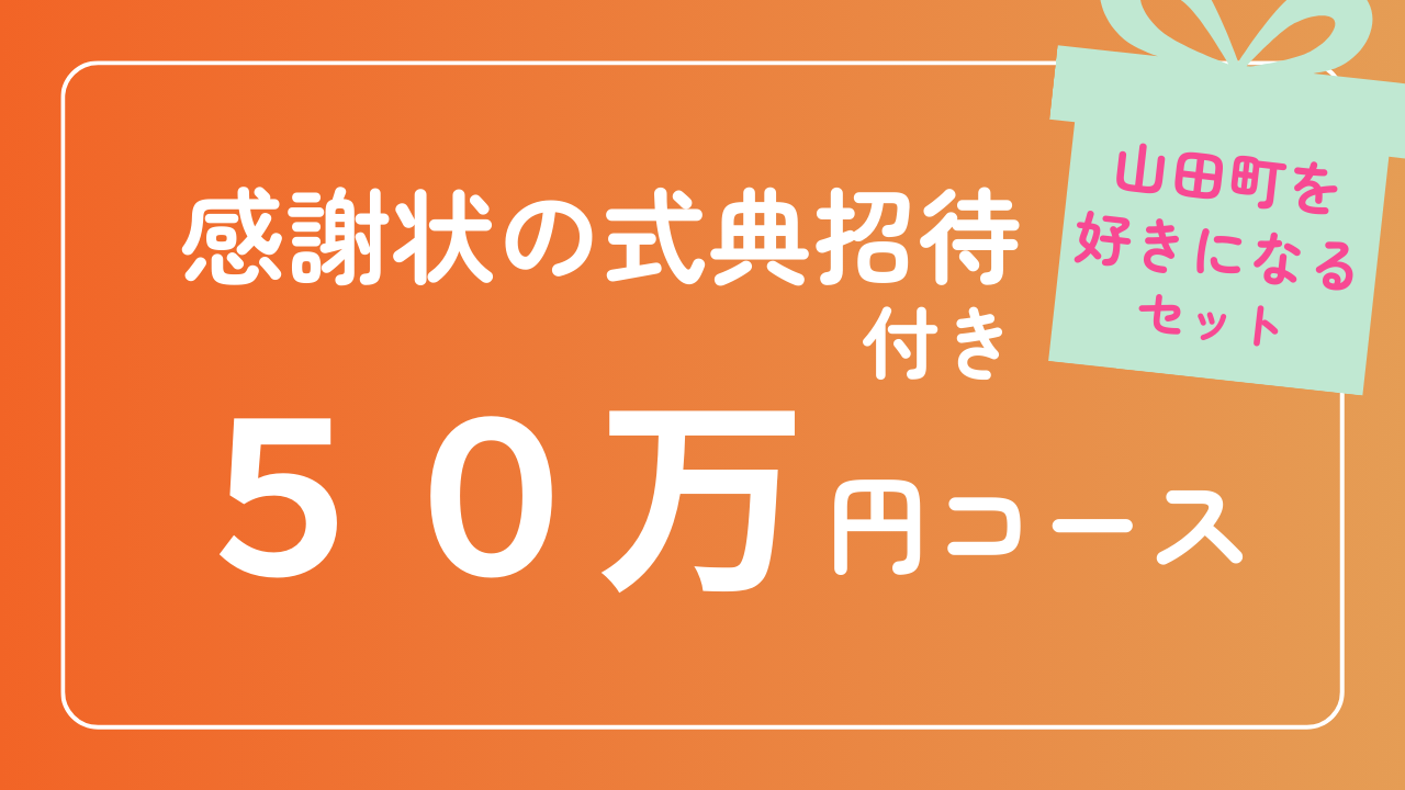 【感謝状の式典招待】50万円コース