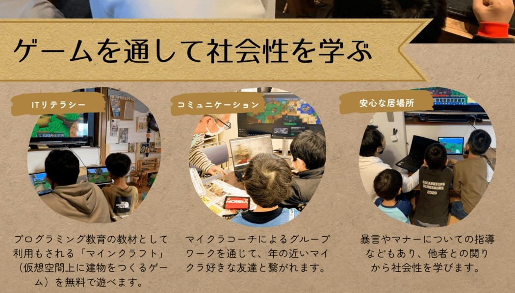 ゲームを通じて親子第三の居場所をつくるボランティア